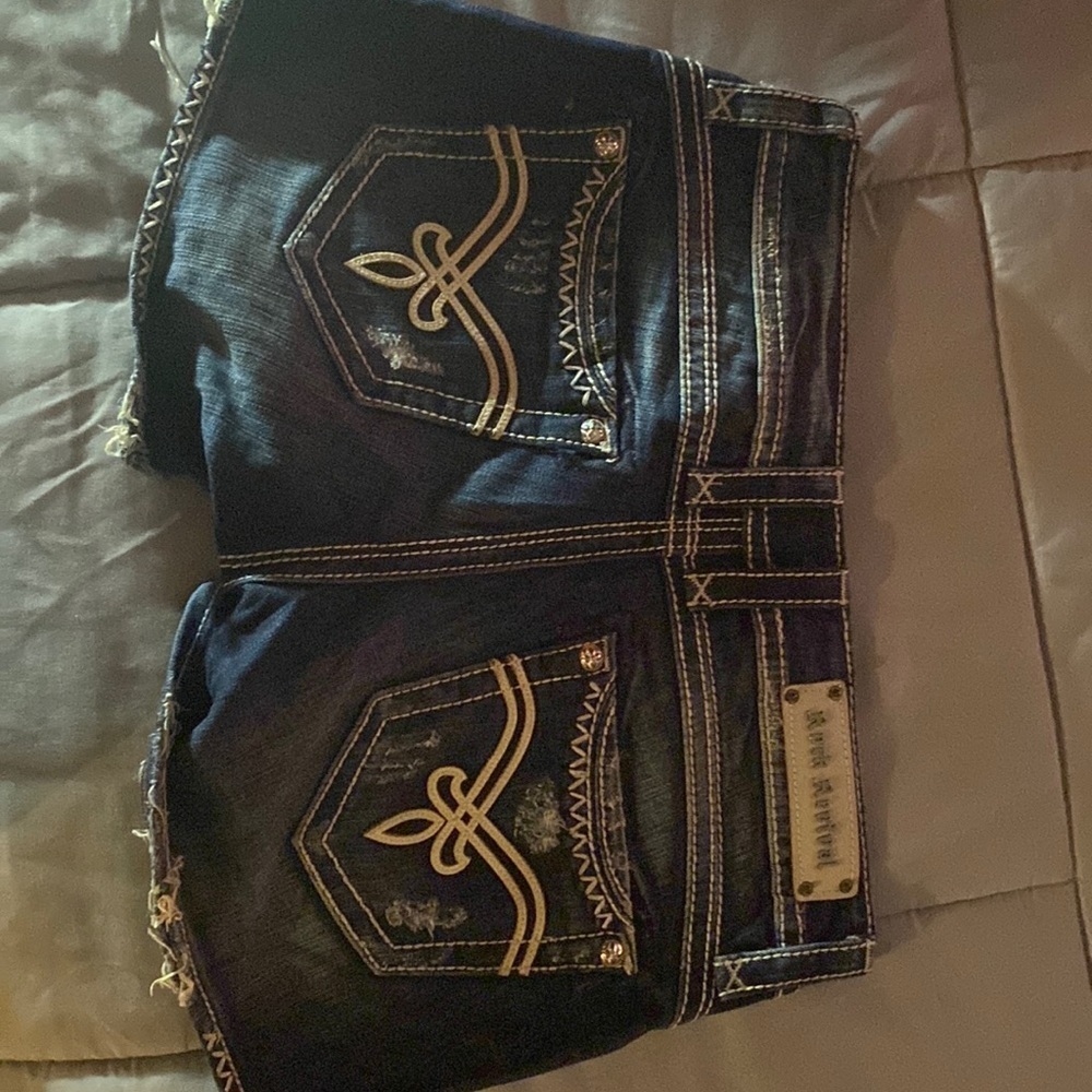 Rock revival denim size 29 in great condition leather trimming back pockets